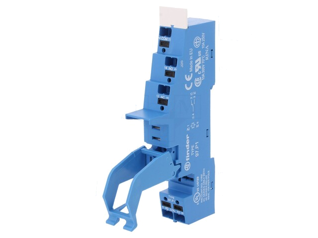 Socket; PIN: 5; 16A; 250VAC; 097.01,097.71; op DIN-rail; -40÷70°C Socket; PIN: 5; 16A; 250VAC; 097.01,097.71; op DIN-rail; -40÷70°C